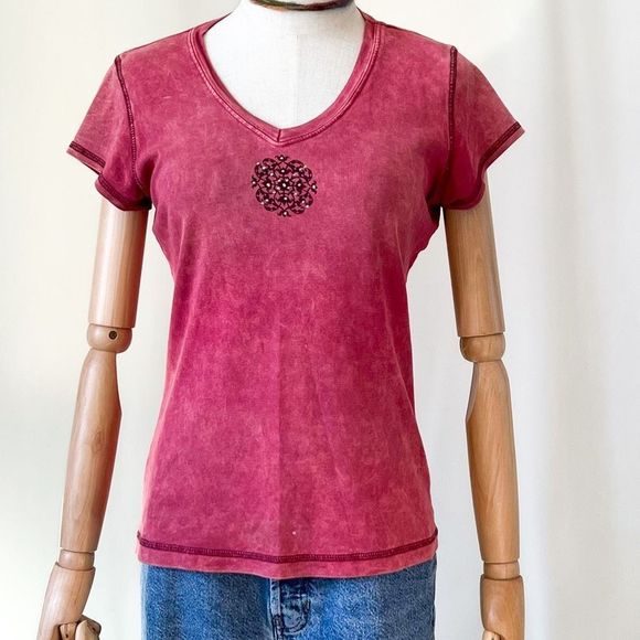 Apt. 9 Tops - Y2K 2000s Acid Wash grunge vintage short sleeve t-shirt small